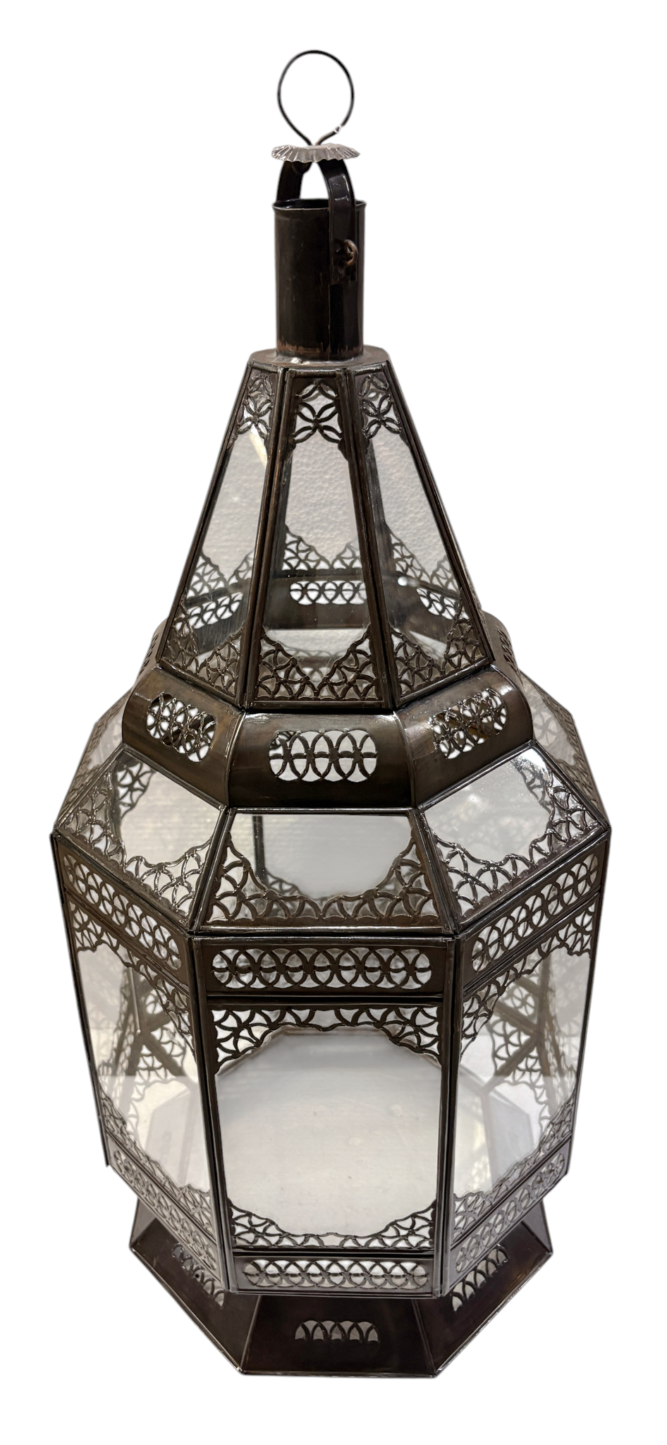 Teardrop Hanging Lantern with Clear Glass