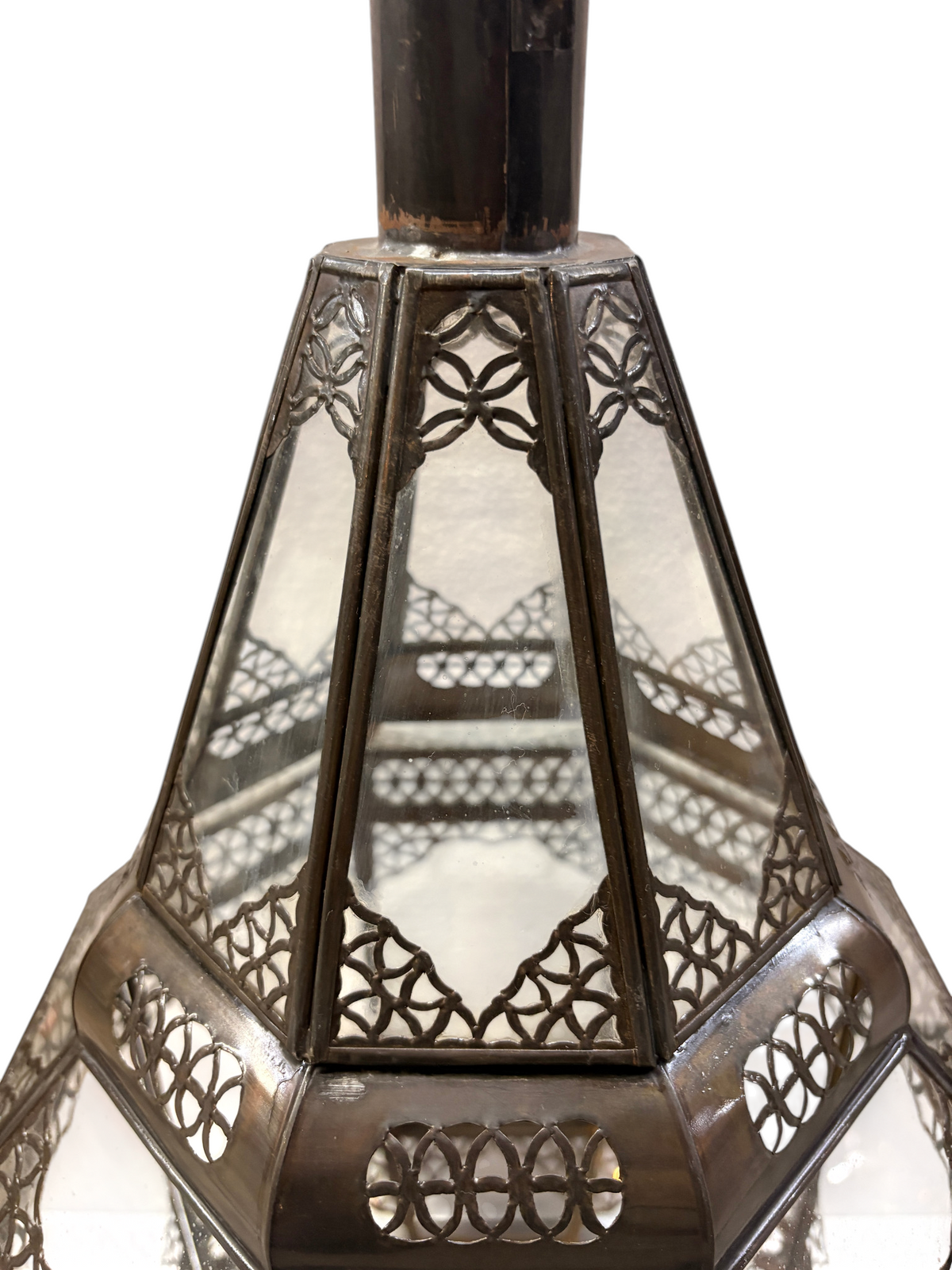 Teardrop Hanging Lantern with Clear Glass