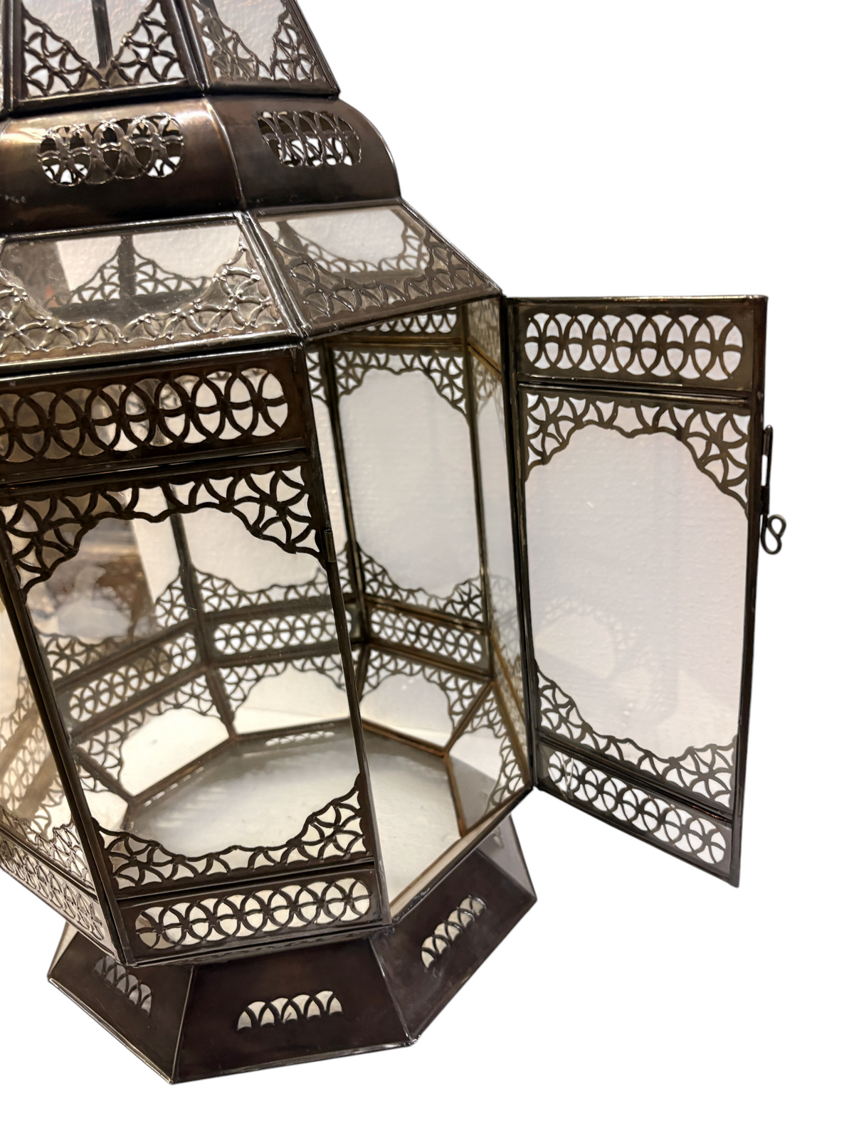 Teardrop Hanging Lantern with Clear Glass