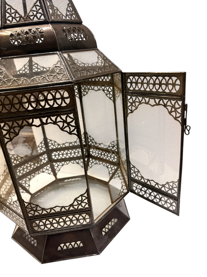 Teardrop Hanging Lantern with Clear Glass