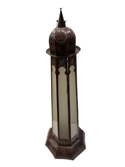 Hexagonal Column Lantern with Frosted Glass