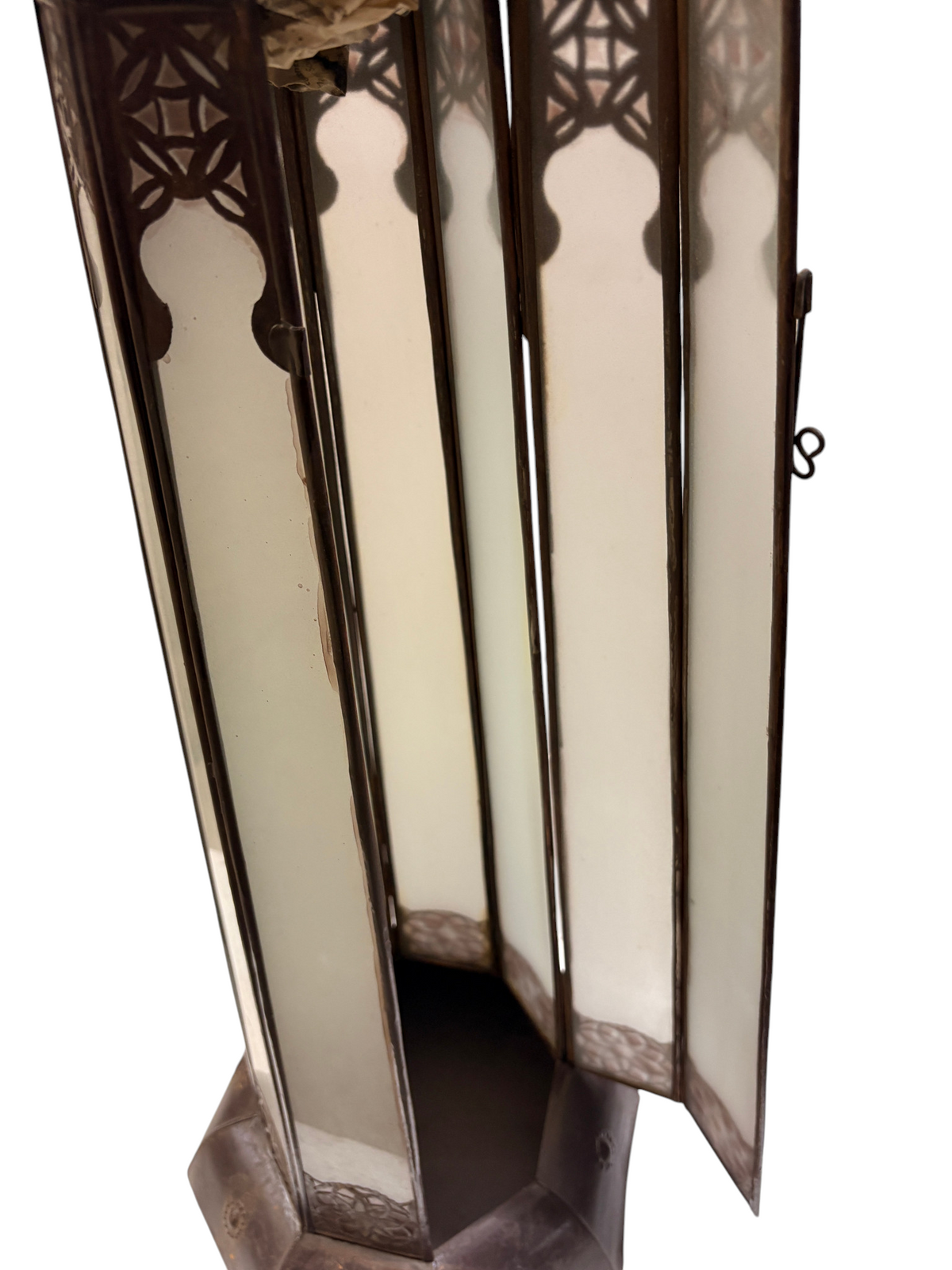 Hexagonal Column Lantern with Frosted Glass