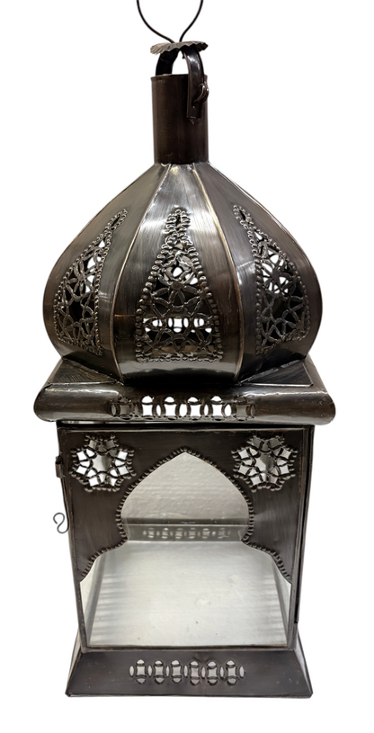 Clear Glass Metal Floor Lanterns