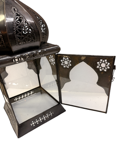 Clear Glass Metal Floor Lanterns