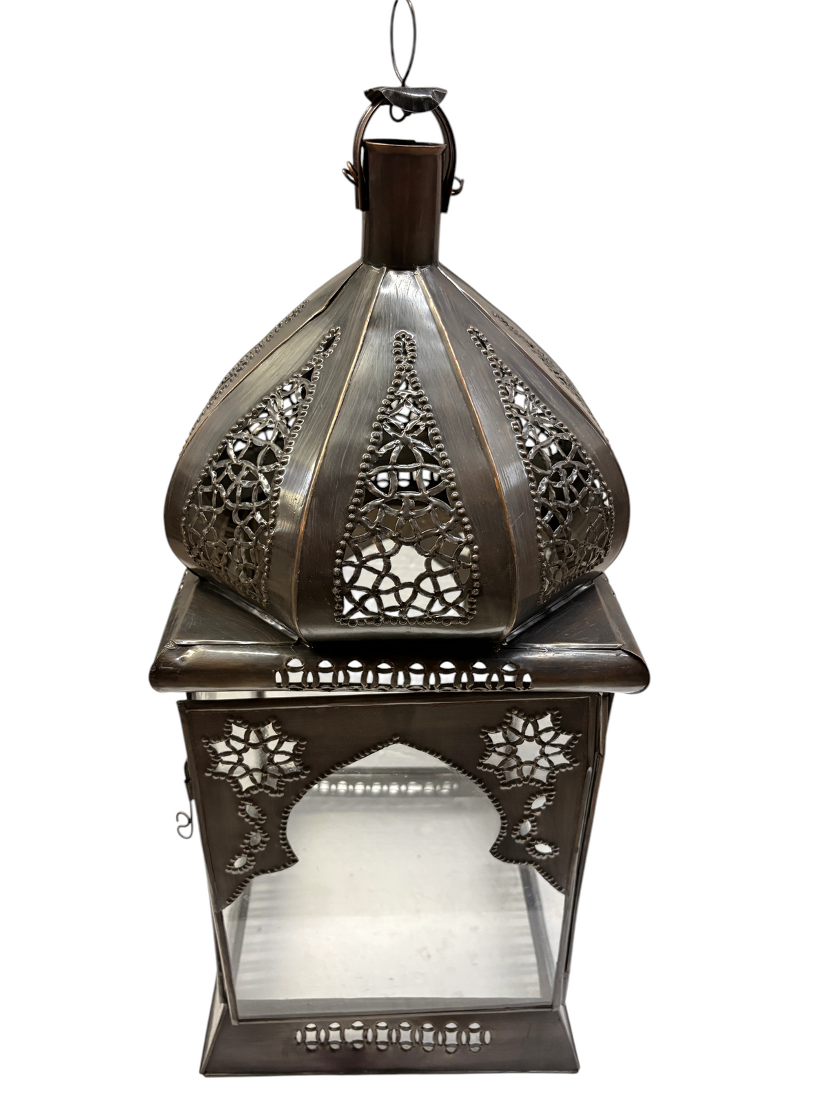 Clear Glass Metal Floor Lanterns