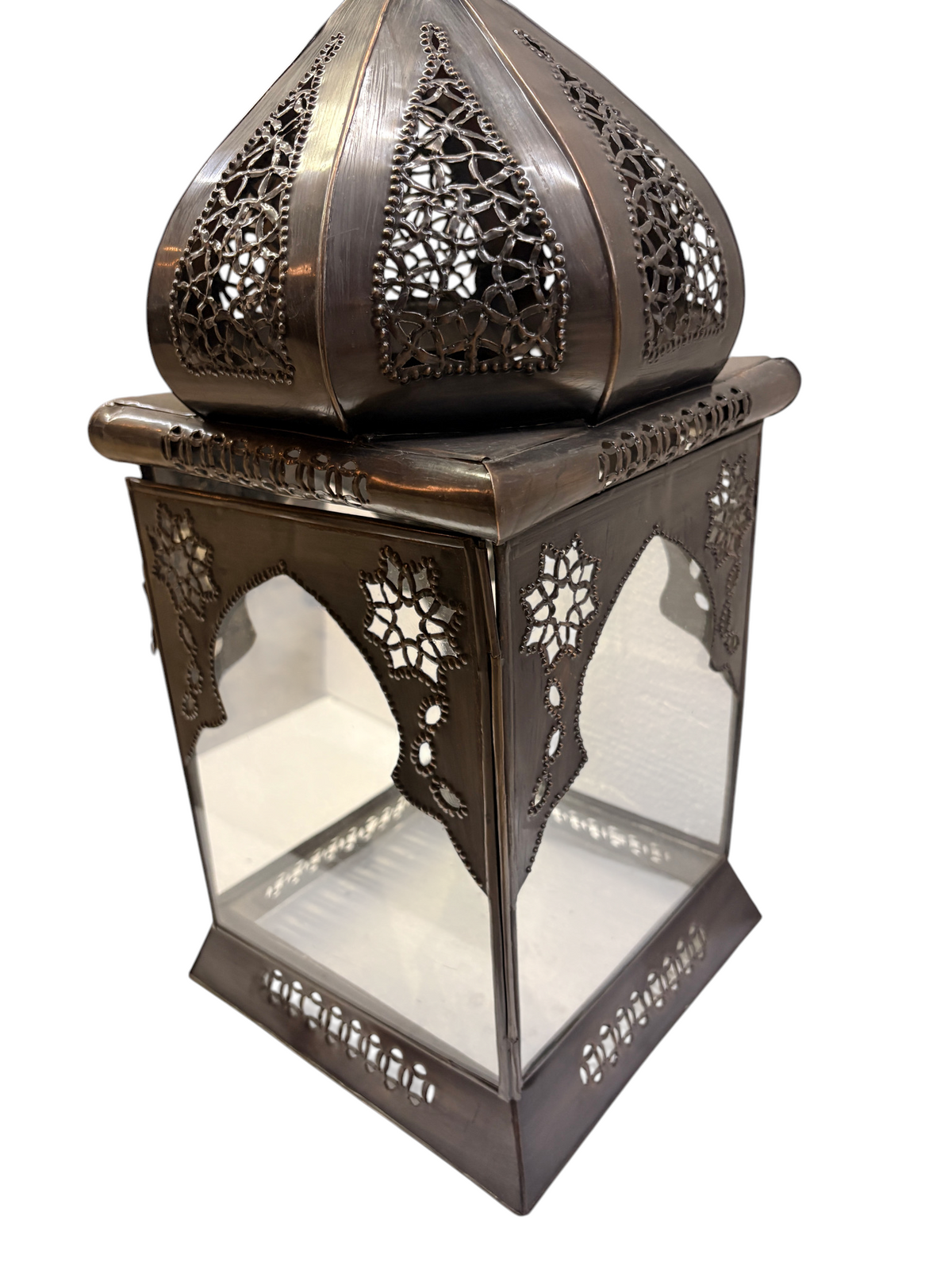 Clear Glass Metal Floor Lanterns