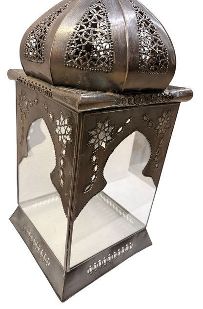 Clear Glass Metal Floor Lanterns