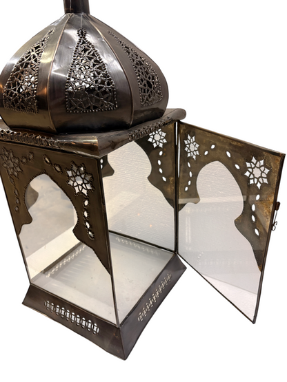 Clear Glass Metal Floor Lanterns