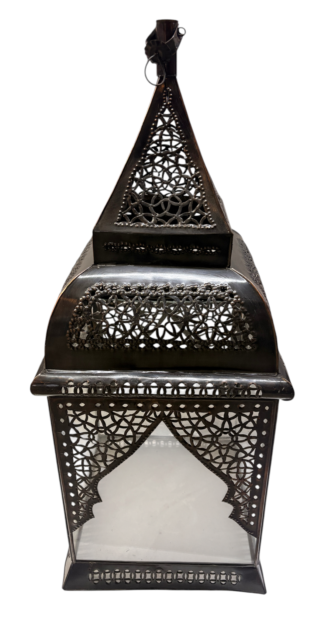 Pyramid Lantern with Clear Glass
