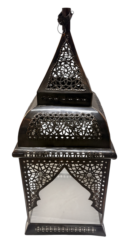 Pyramid Lantern with Clear Glass