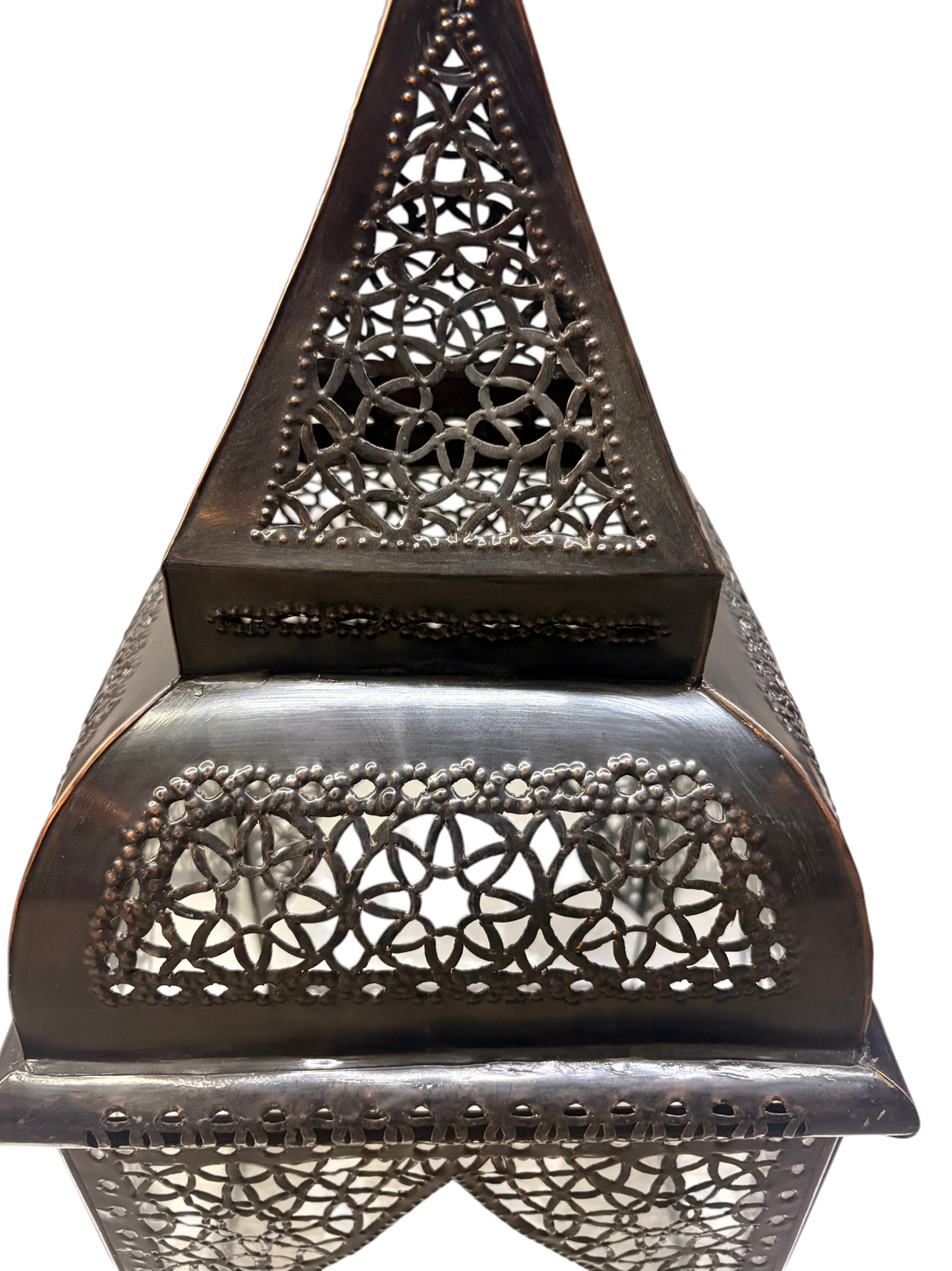 Pyramid Lantern with Clear Glass