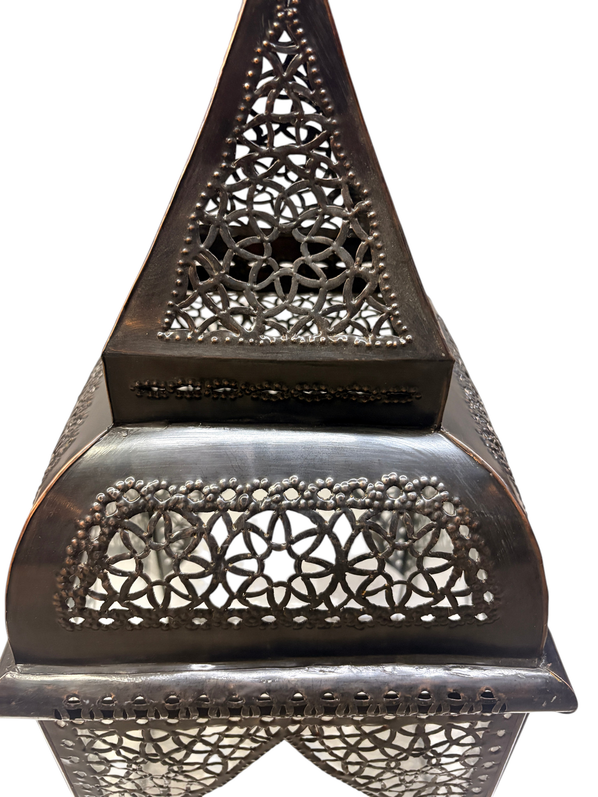 Pyramid Lantern with Clear Glass