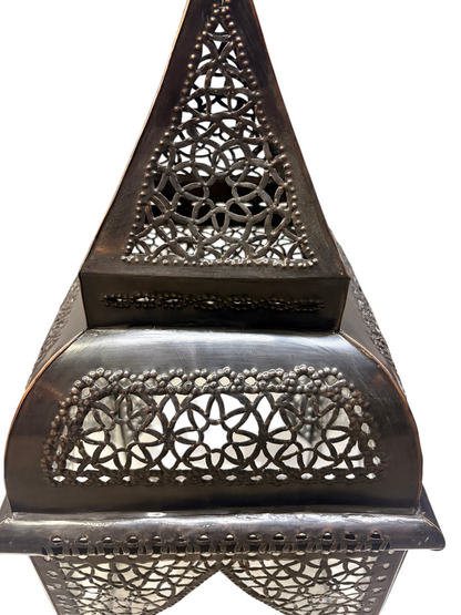 Pyramid Lantern with Clear Glass