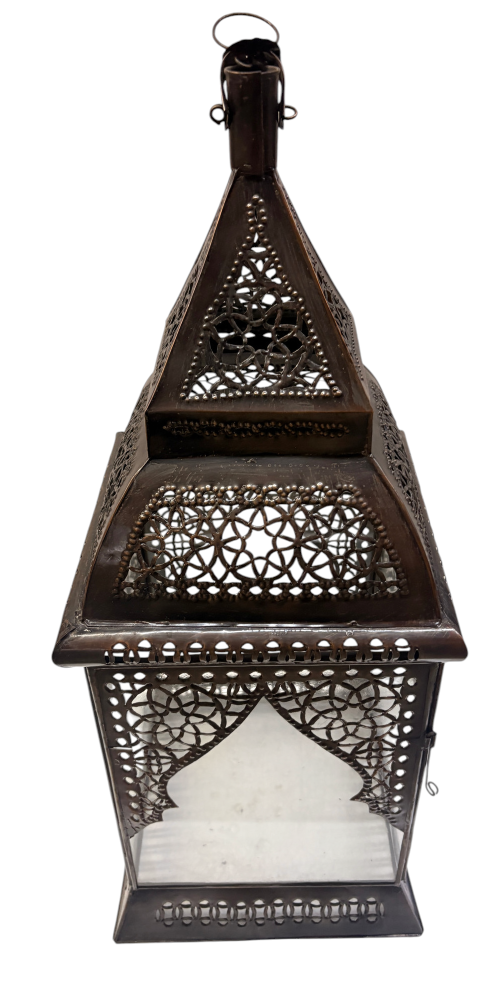 Pyramid Lantern with Clear Glass
