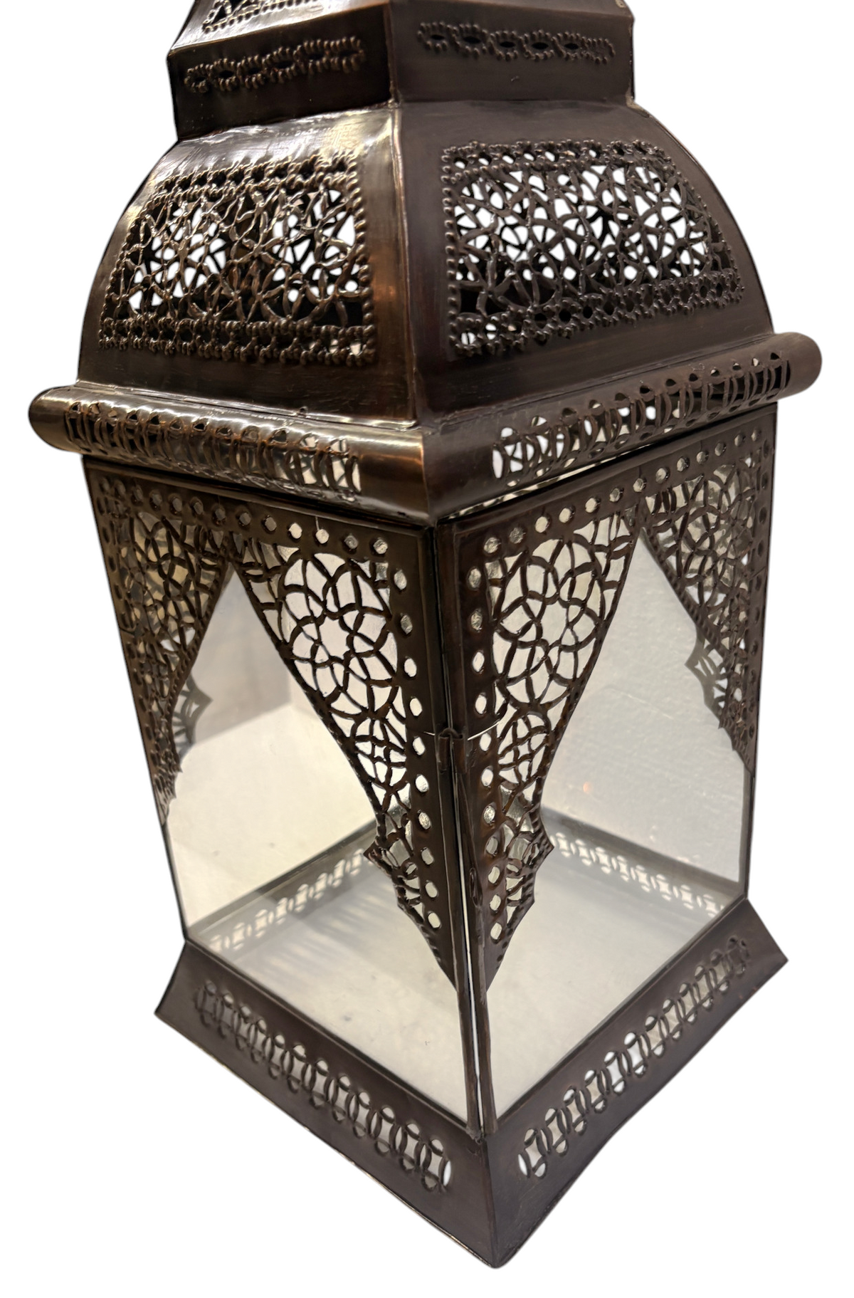 Pyramid Lantern with Clear Glass