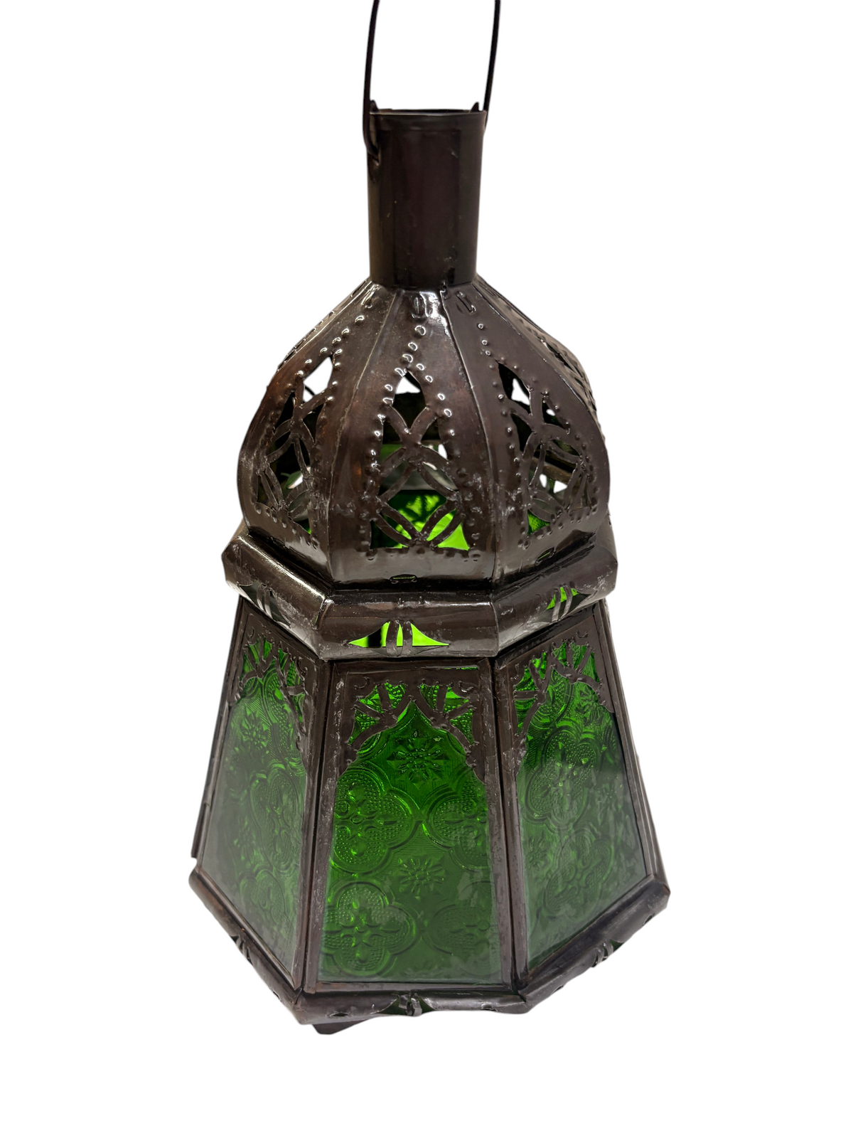 Small Hanging Multi-Color Glass Lanterns