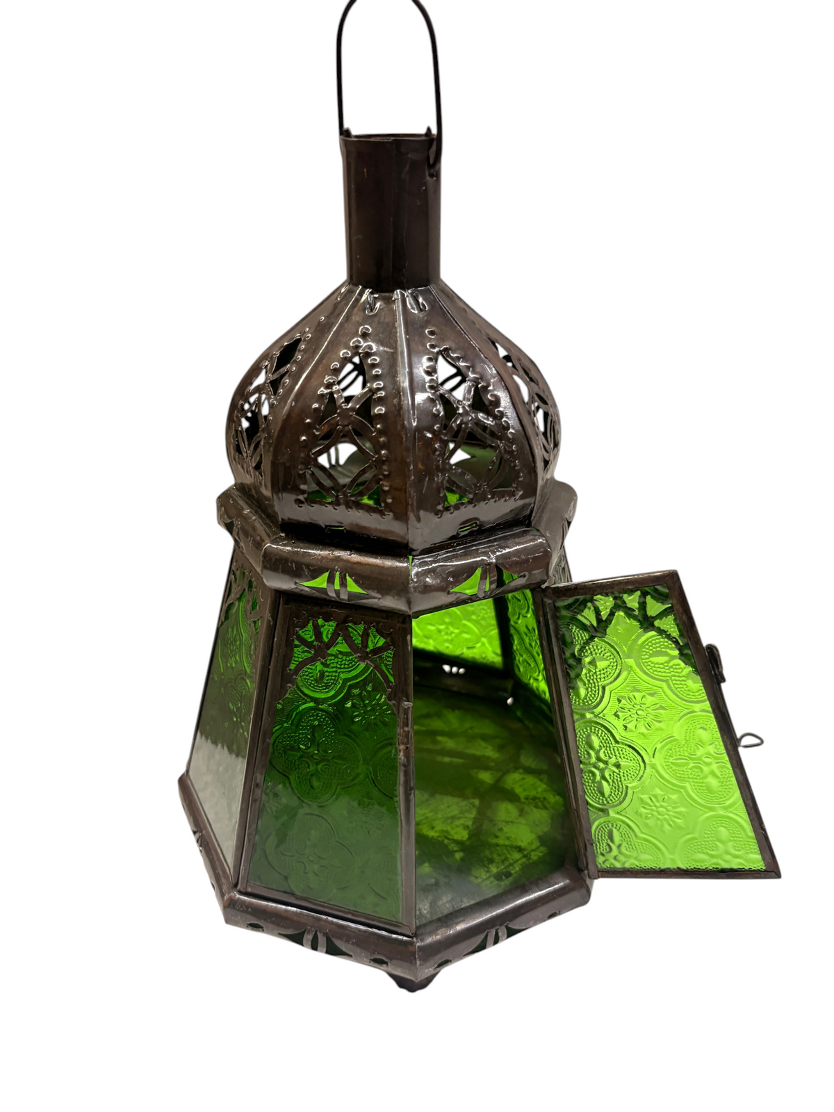 Small Hanging Multi-Color Glass Lanterns