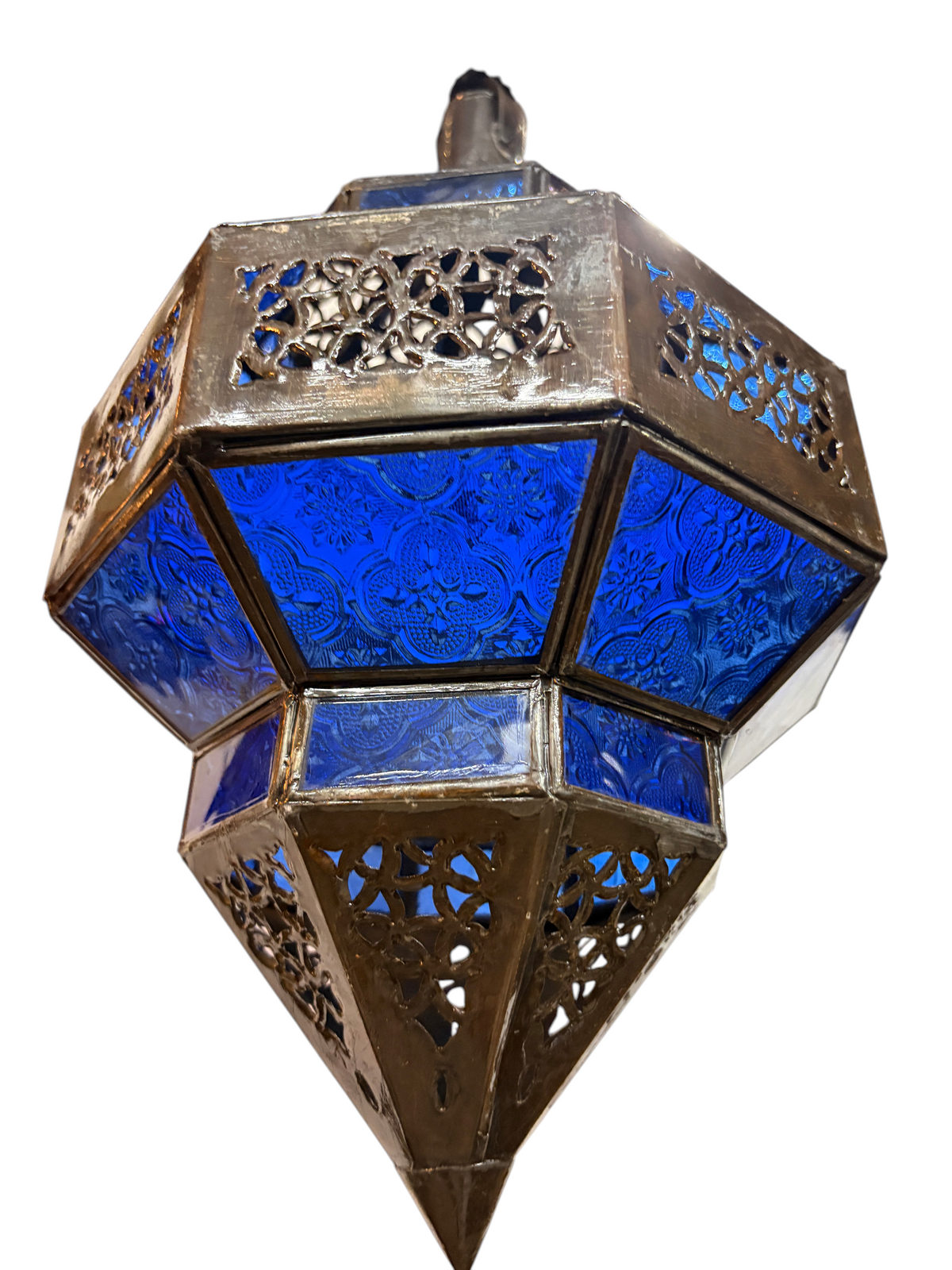 Hanging Multi Color Glass Lantern
