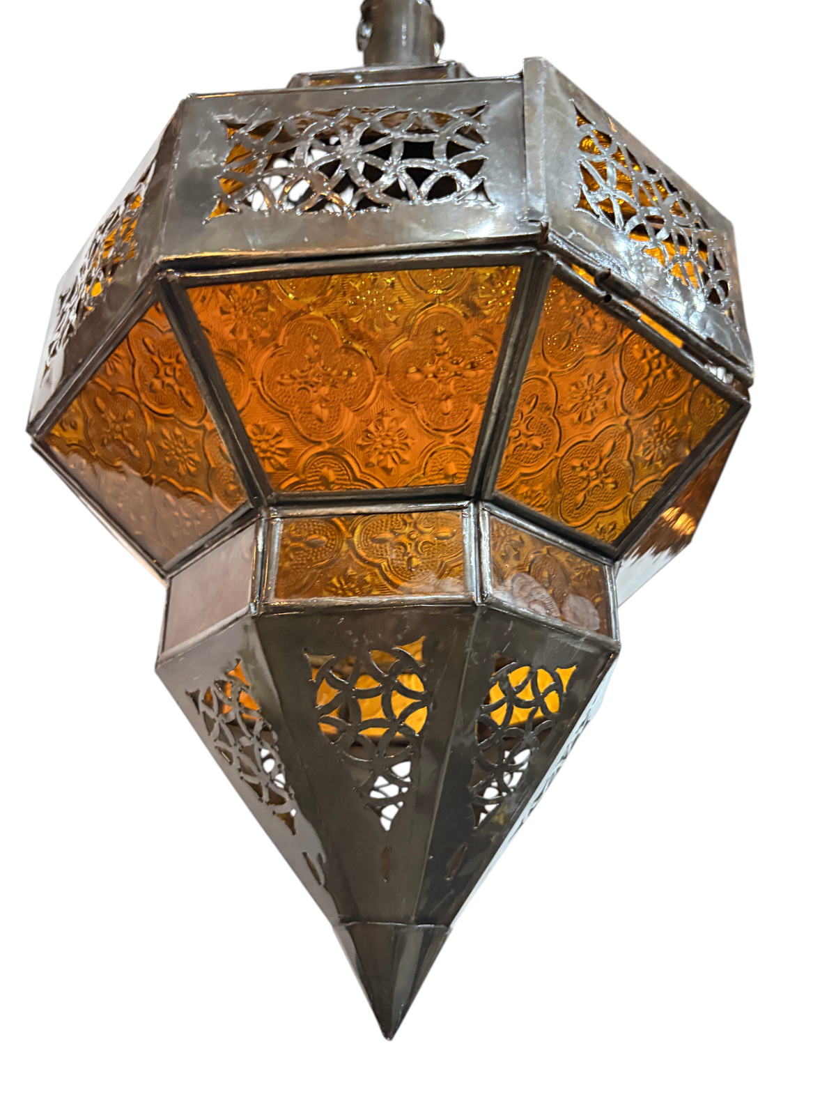 Hanging Multi Color Glass Lantern