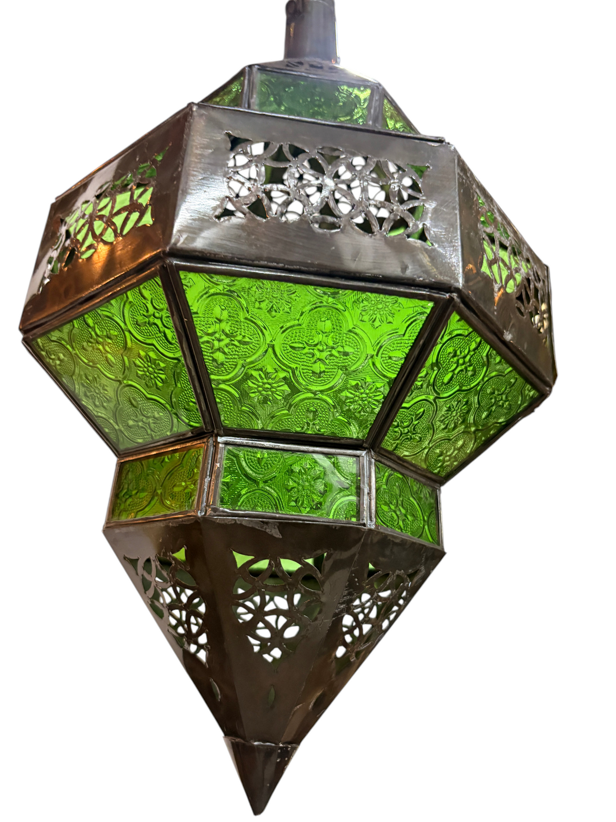 Hanging Multi Color Glass Lantern