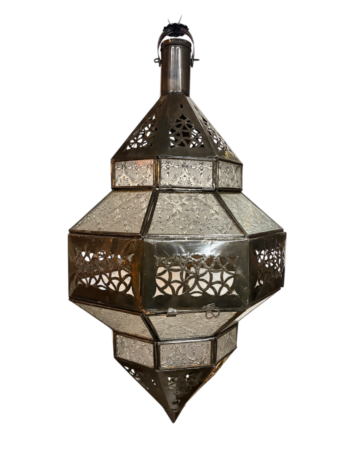 Hanging Multi Color Glass Lantern
