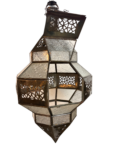 Hanging Multi Color Glass Lantern
