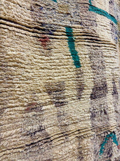 Handwoven Beige Tribal Rug