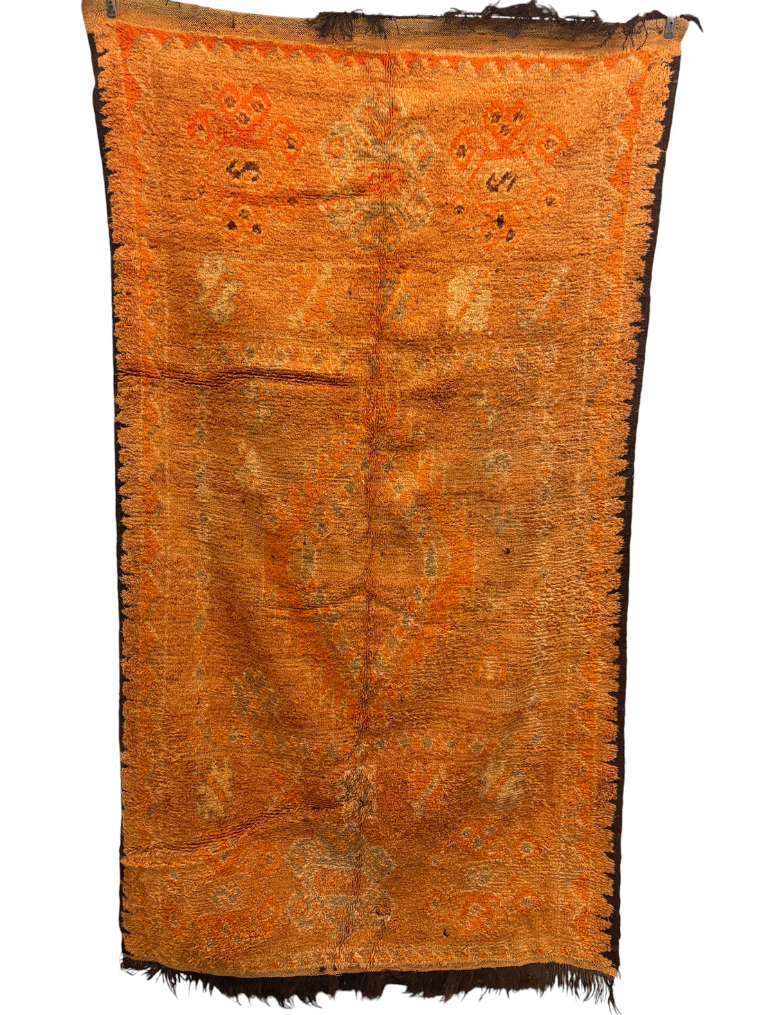 Vintage Boujaad Rug in Saturated Saffron Wool