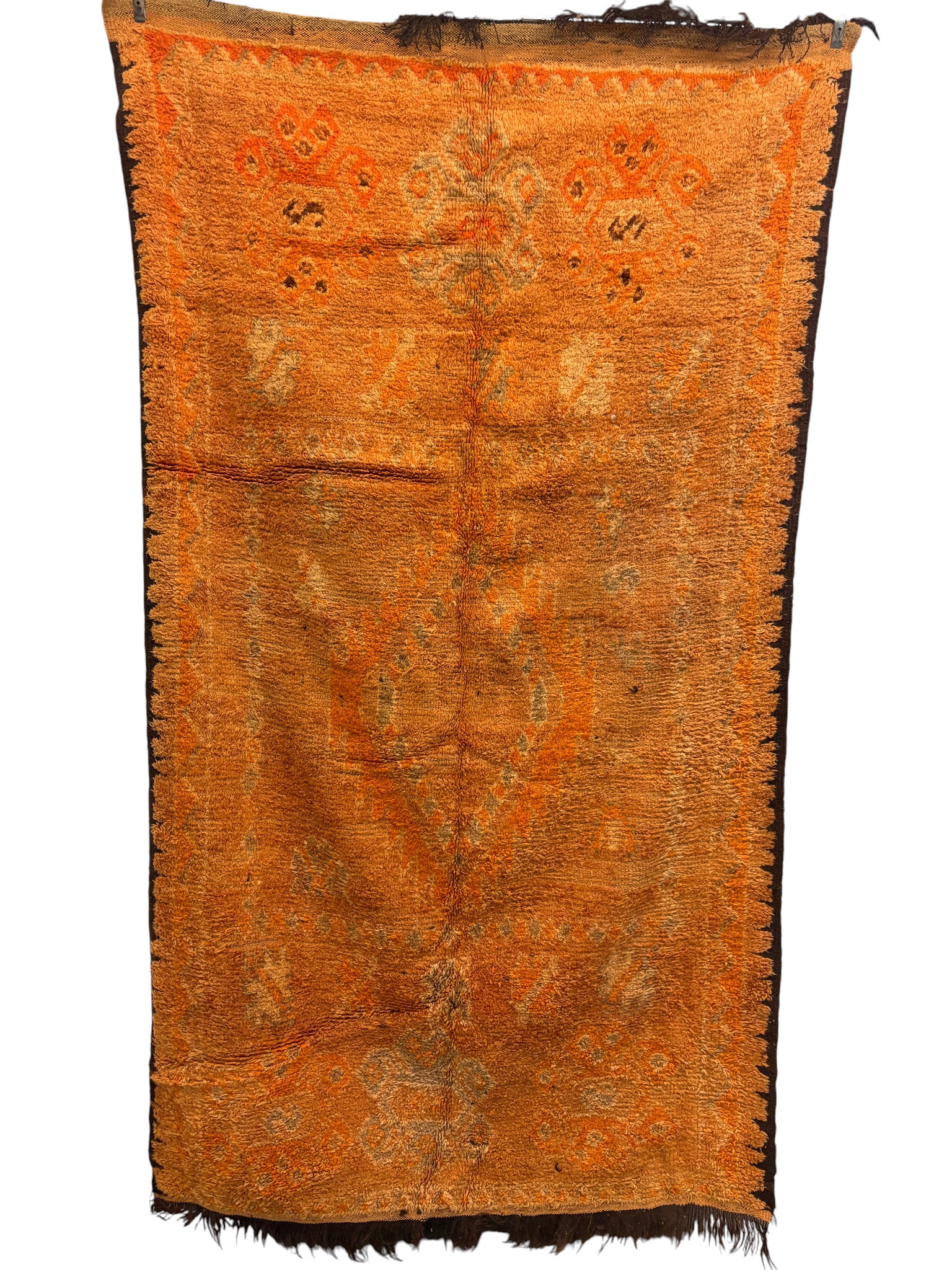 Vintage Boujaad Rug in Saturated Saffron Wool