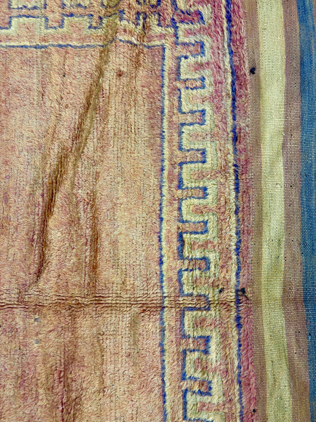 Vintage Aït Bou Ichaouen Rug in Burnt Sienna Wool