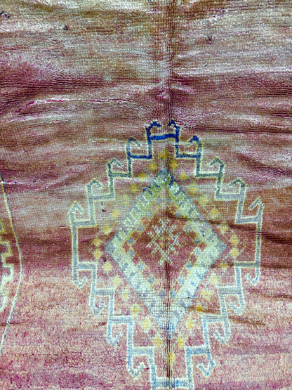 Vintage Aït Bou Ichaouen Rug in Burnt Sienna Wool