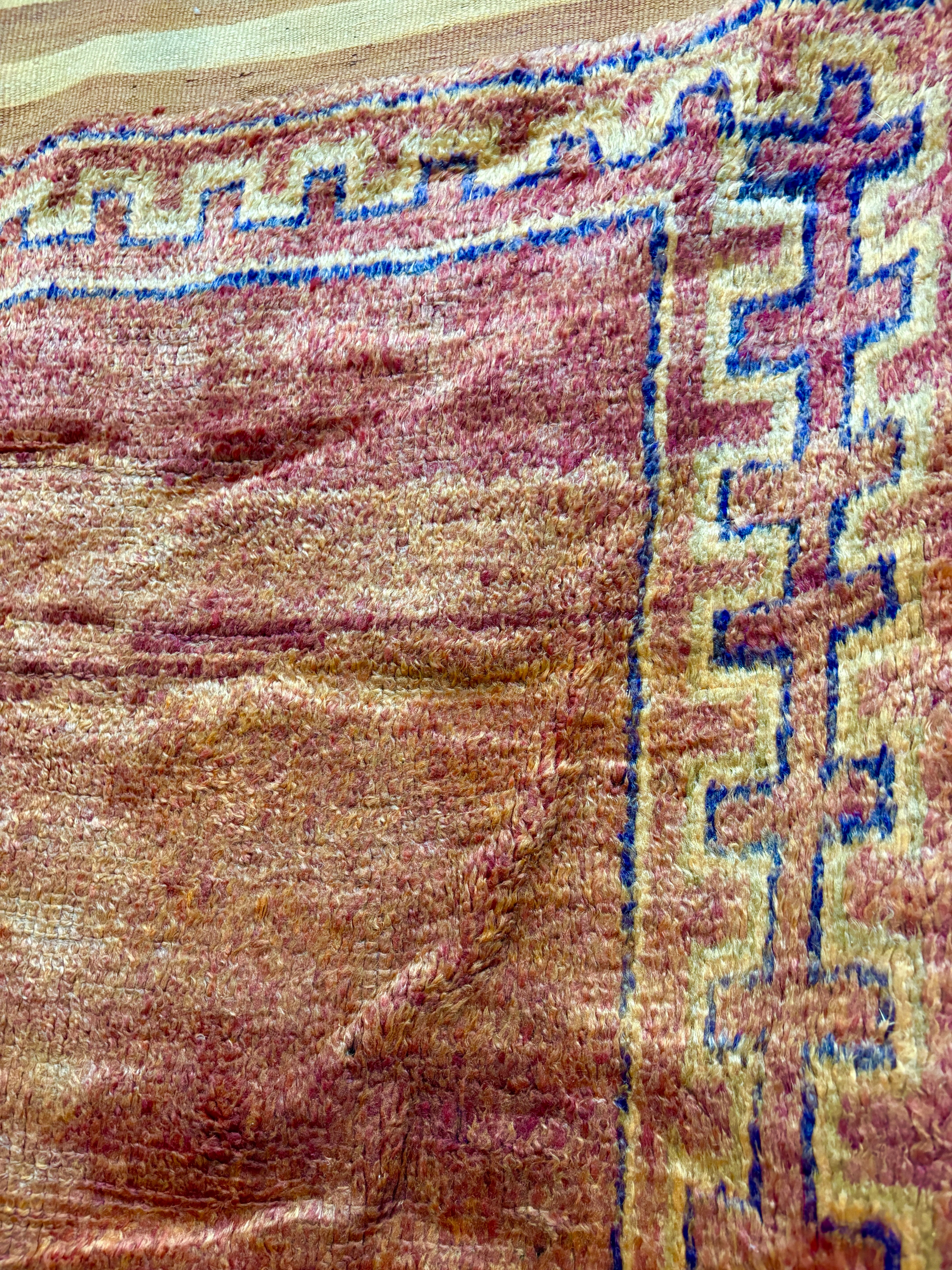 Vintage Aït Bou Ichaouen Rug in Burnt Sienna Wool