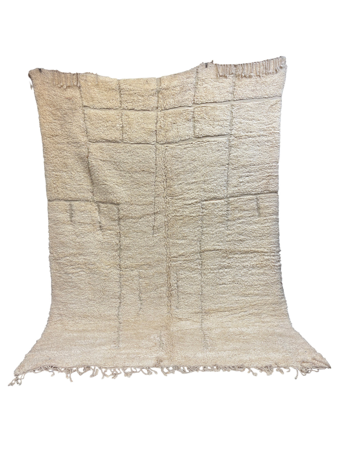 Handwoven Beni Ourain Moroccan Rug in Natural Cream Wool