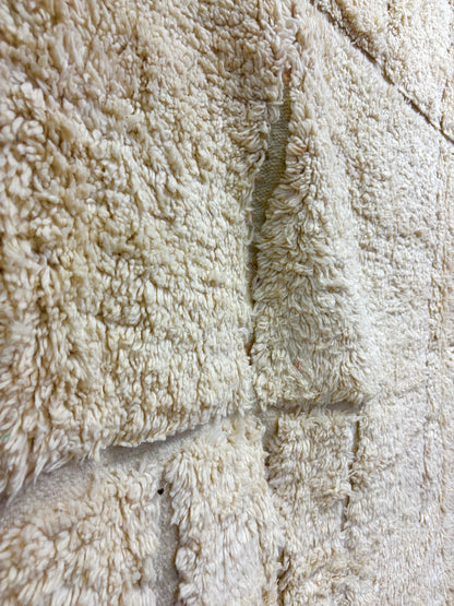 Handwoven Beni Ourain Moroccan Rug in Natural Cream Wool