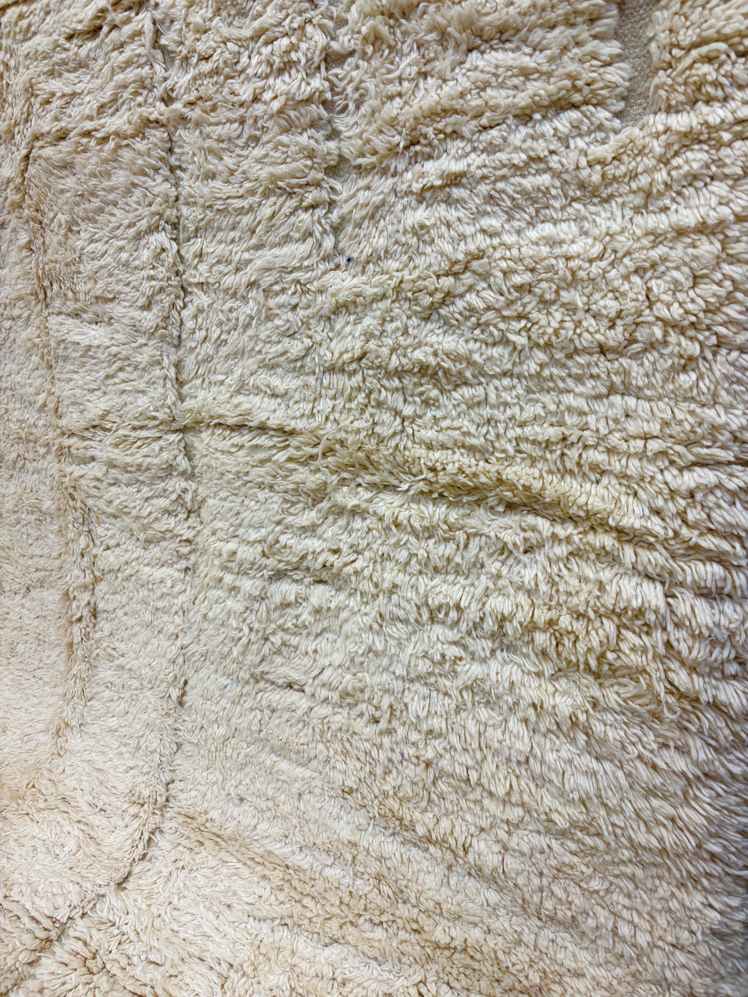 Handwoven Beni Ourain Moroccan Rug in Natural Cream Wool