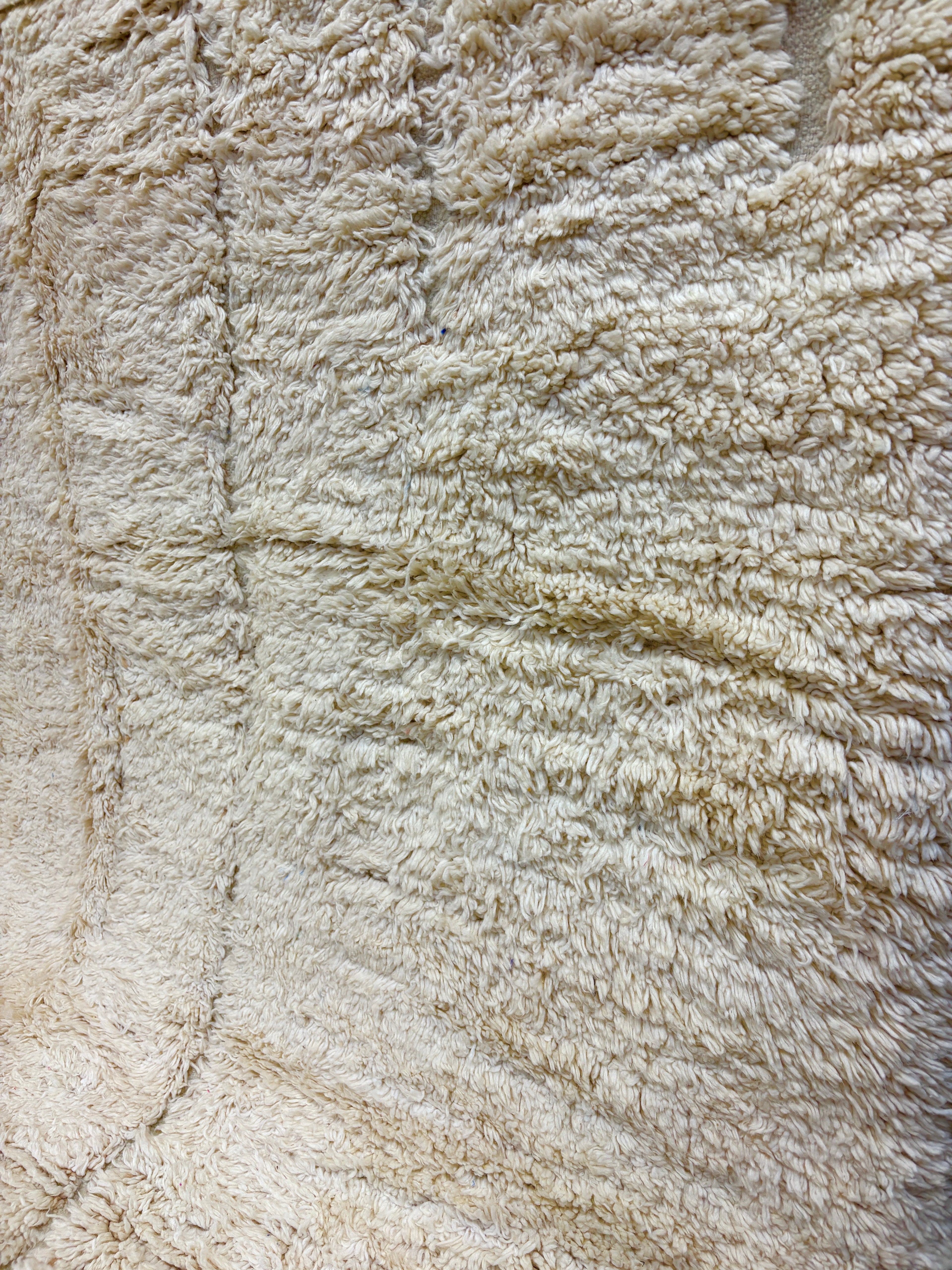 Handwoven Beni Ourain Moroccan Rug in Natural Cream Wool