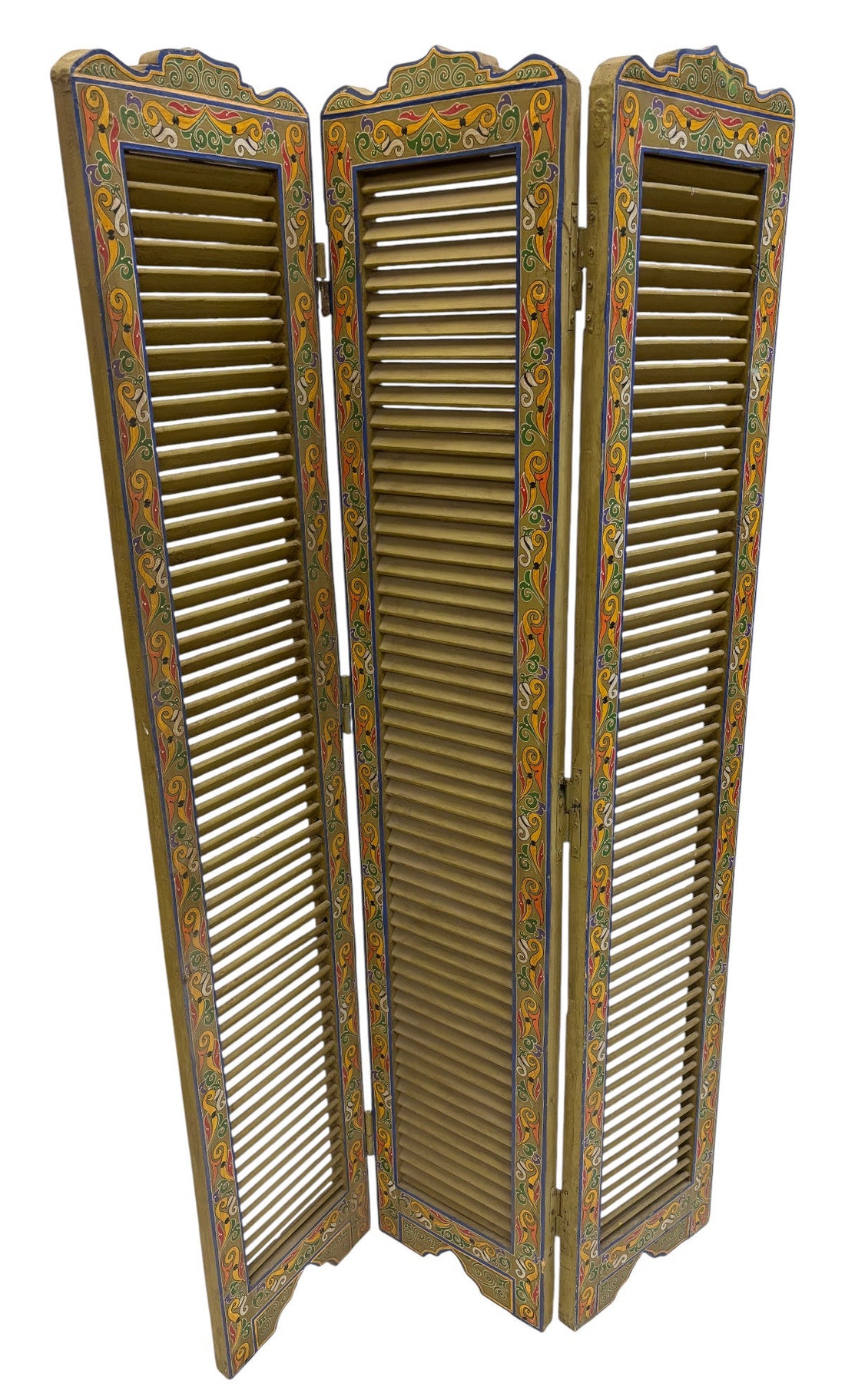 Hand Painted Cedar Screen Divider