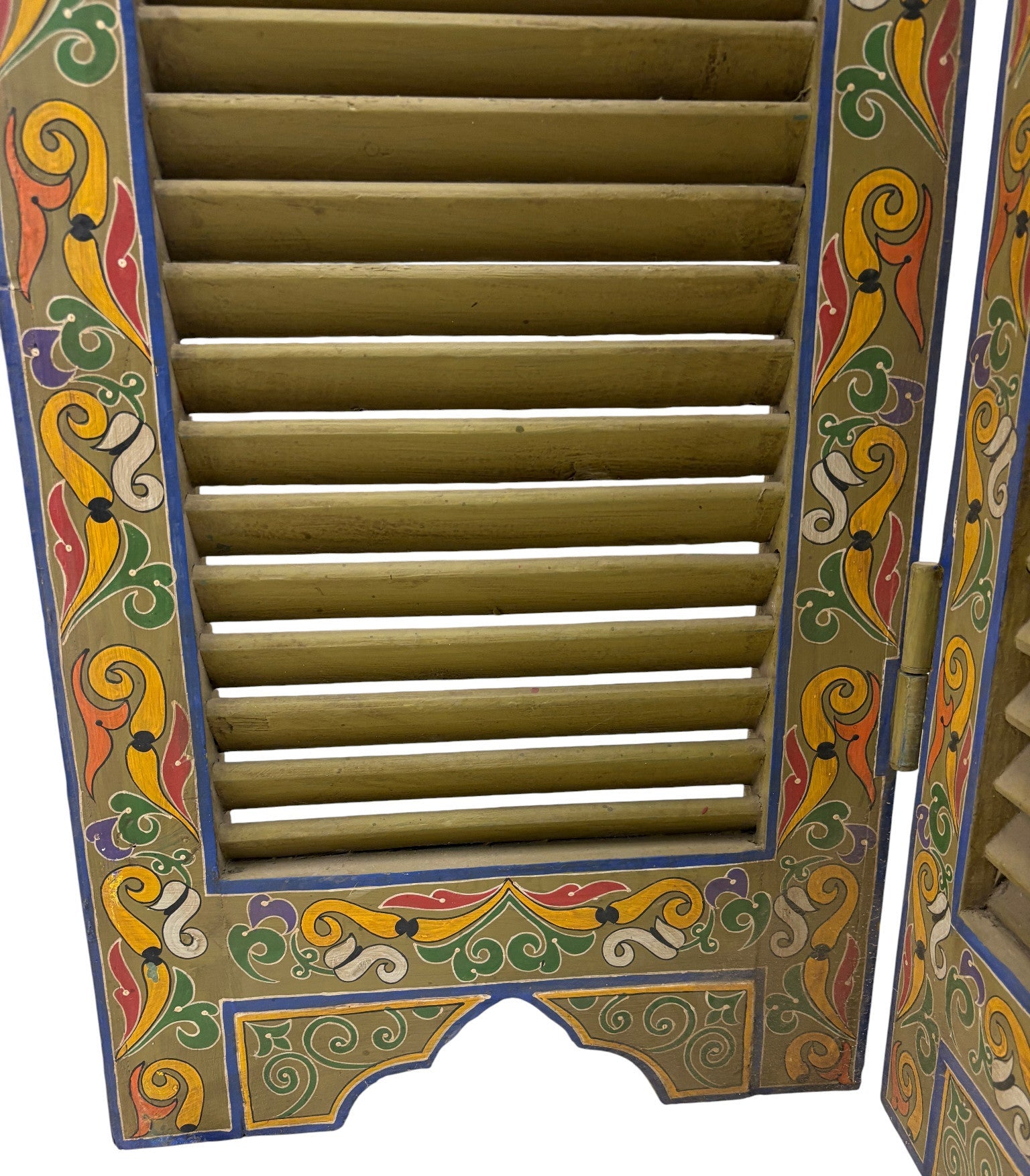 Hand Painted Cedar Screen Divider