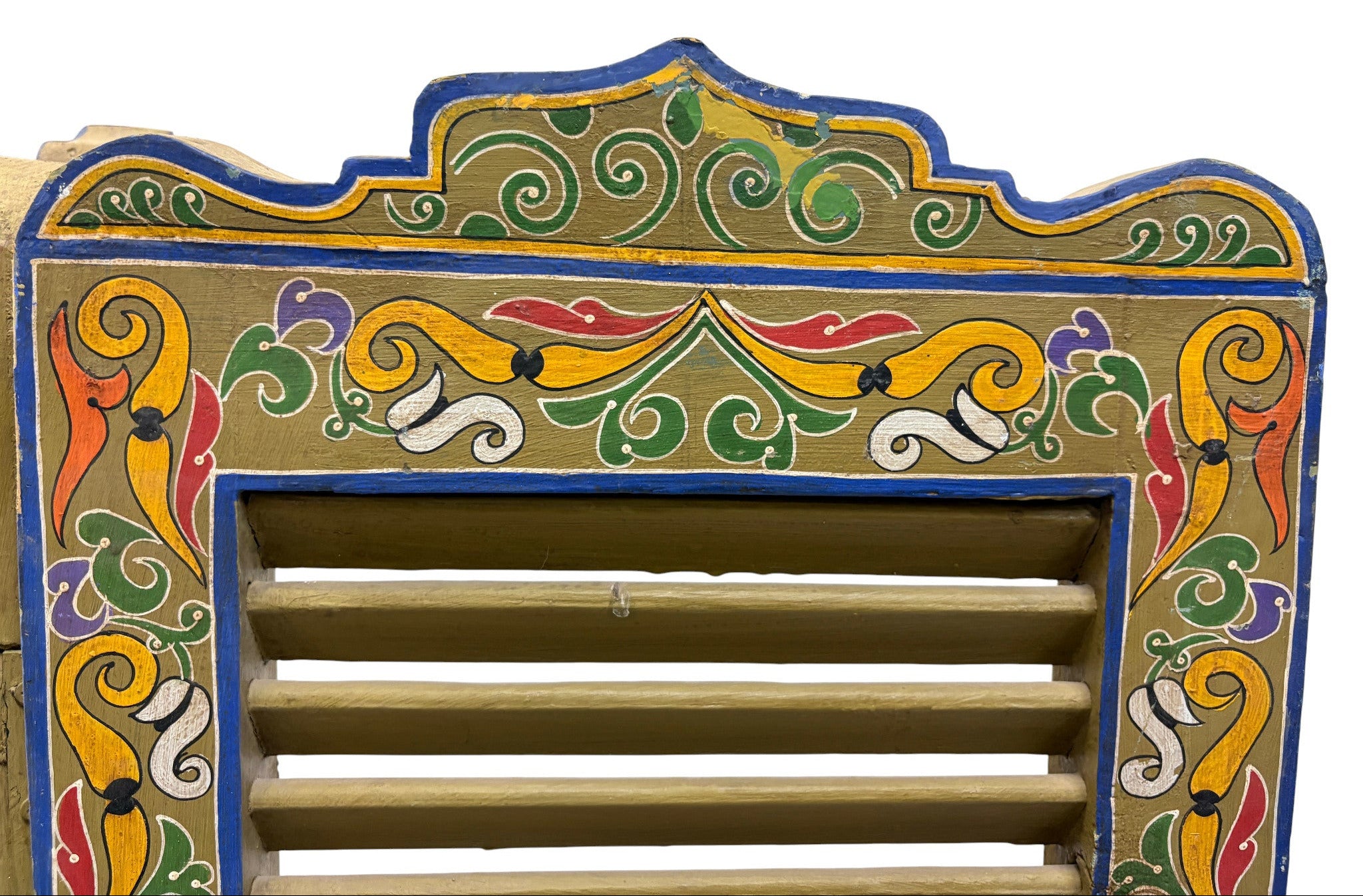 Hand Painted Cedar Screen Divider