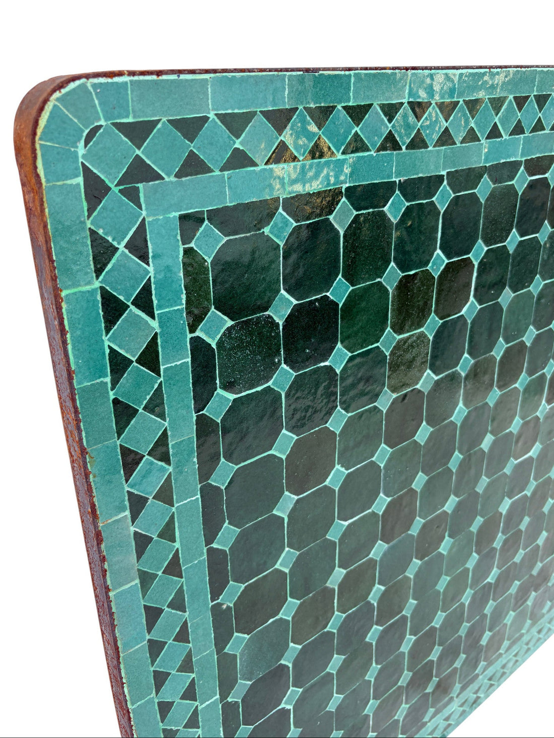 32" Square Aqua/Green Mosaic Table Top