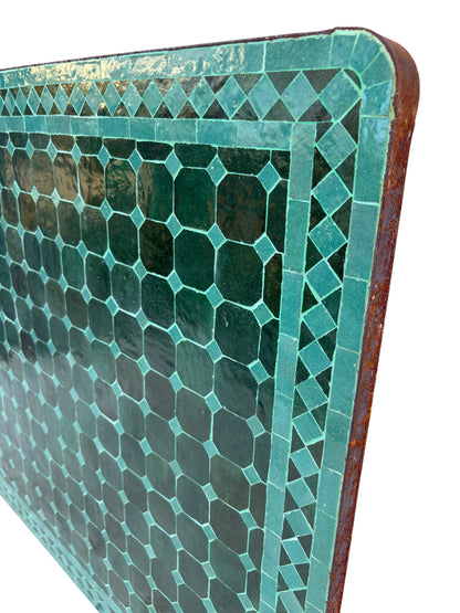 32" Square Aqua/Green Mosaic Table Top