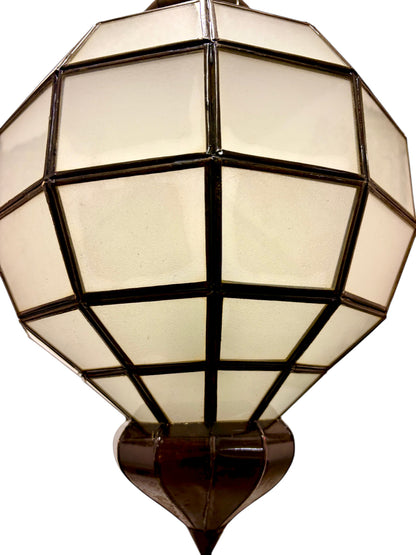 Embossed Stained Glass Oblong Lamp