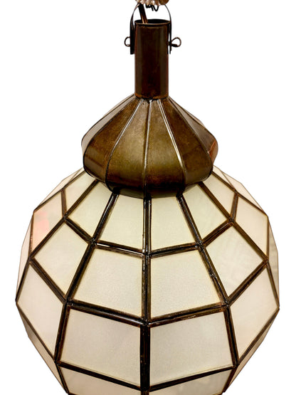 Embossed Stained Glass Oblong Lamp