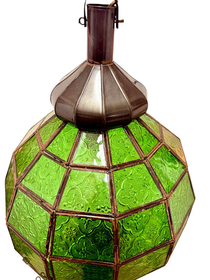 Embossed Stained Glass Oblong Lamp