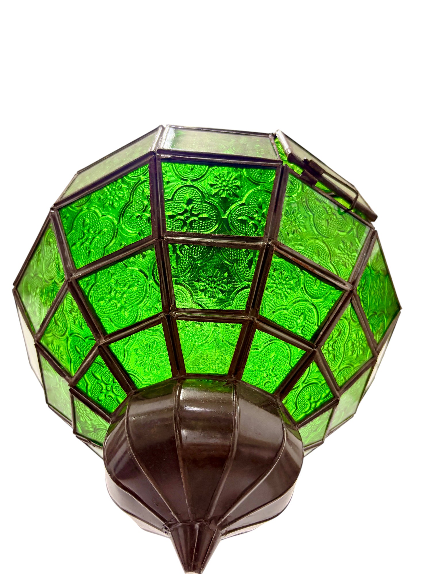 Embossed Stained Glass Oblong Lamp
