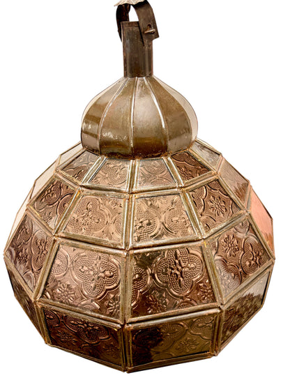 Embossed Stained Glass Oblong Lamp