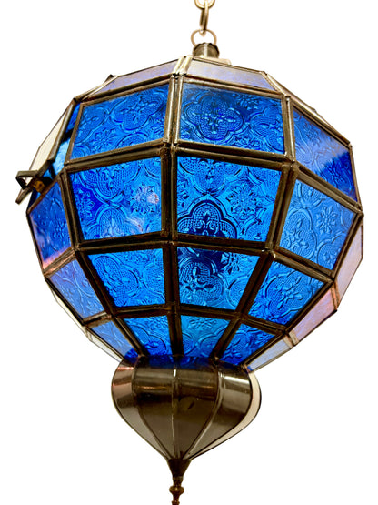 Embossed Stained Glass Oblong Lamp