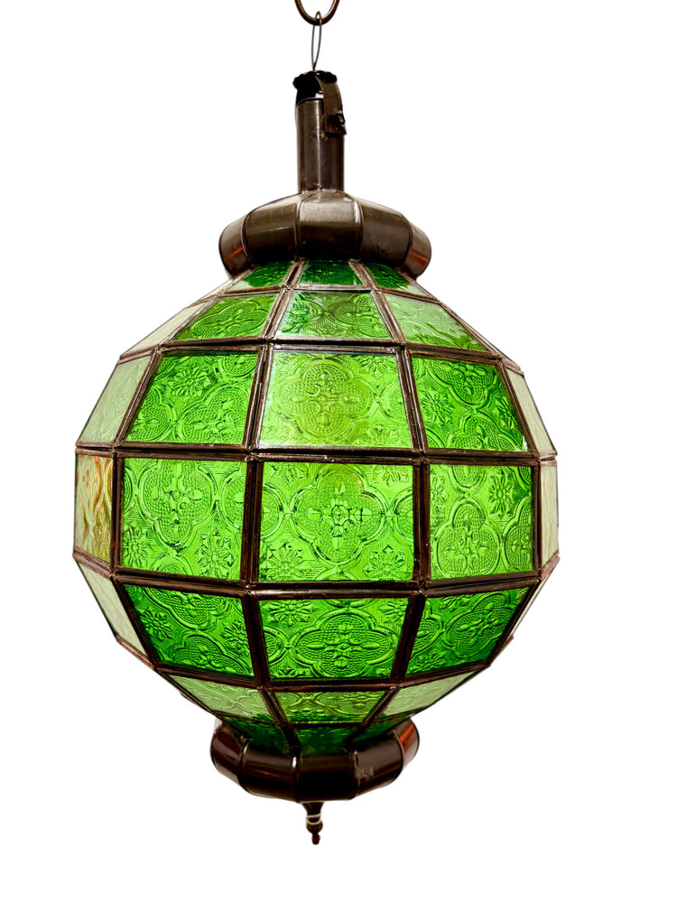 Green Stained Glass Moroccan lantern