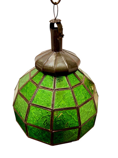 Embossed Stained Glass Oblong Lamp