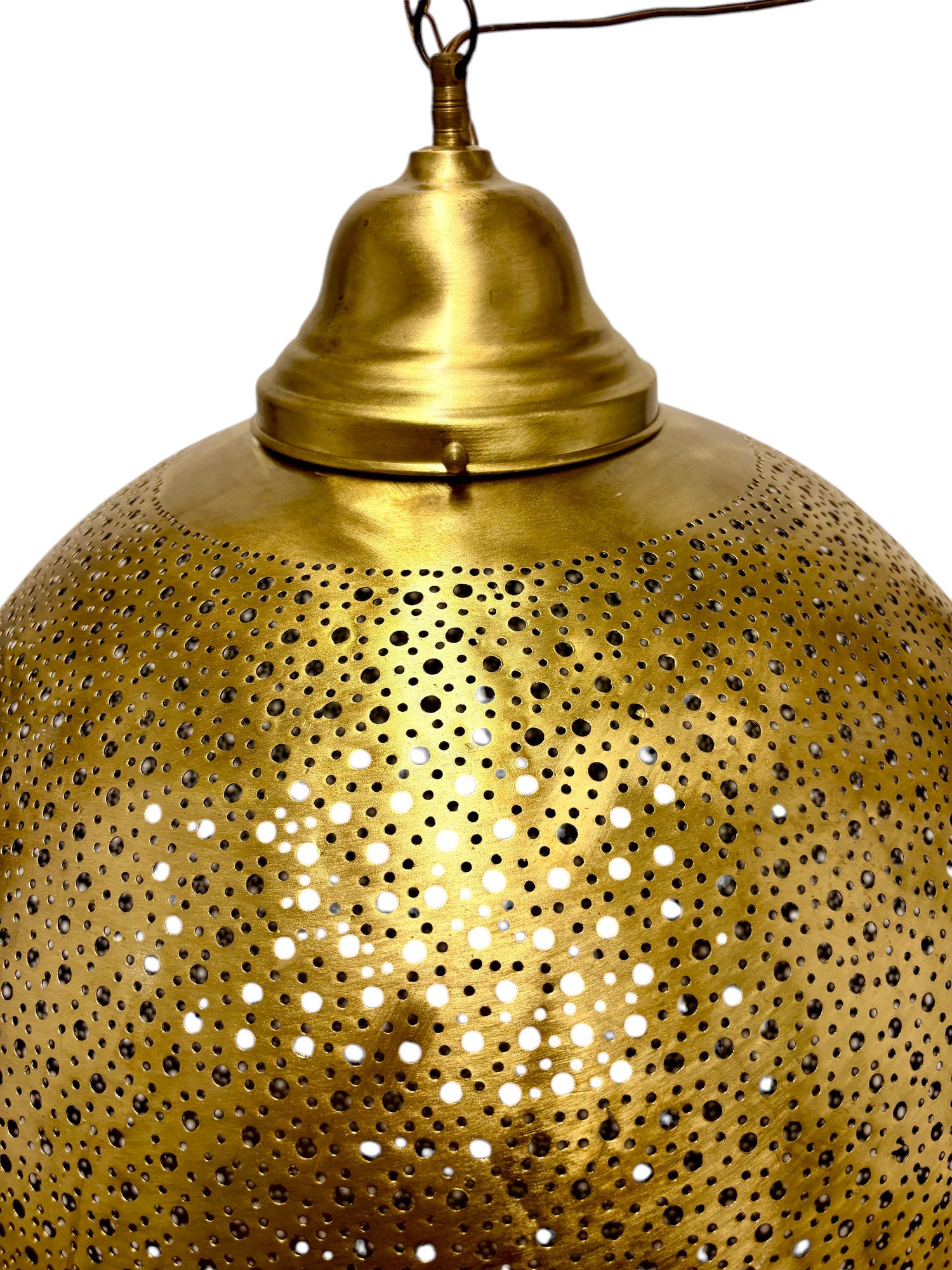 Polkadot Brass Sphere Light Fixture